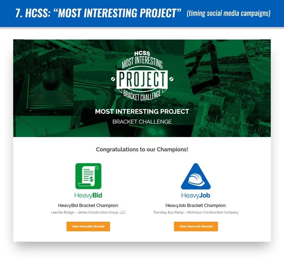 hcss most interesting project march madness campaign