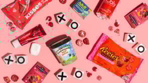 Valentine's day photo of snacks