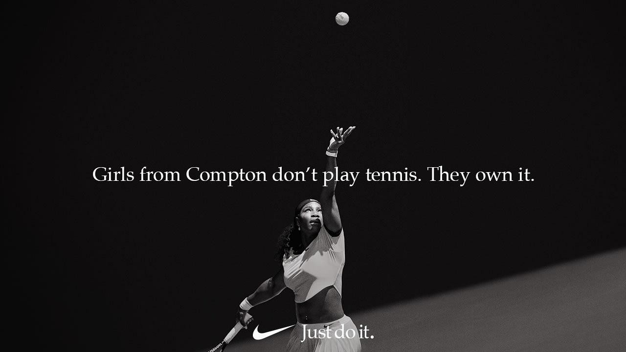 Serena Williams Nike ad visual content