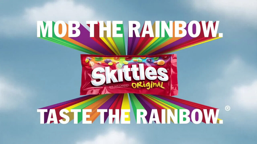 Skittles advertisement visual content